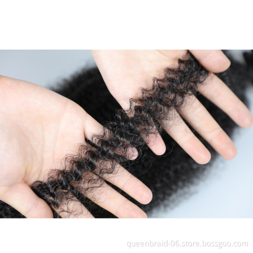 Pre-Separated Springy Afro Twist Hair Pre-fluffed Natural Kinky Twist For Protective Styling Marley Crochet Braiding Hair